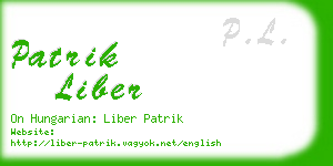 patrik liber business card